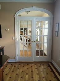 5 0 Solid Poplar French Door With An Arched Transom And White Oak Walnut Brazilian Cherry An French Doors Interior Double Doors Interior Interior Door Hinges