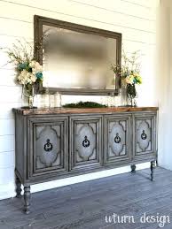 Sold Painted Grey Buffet Entryway Table By Uturndesign On Etsy Diy Entryway Table Decor Furniture Makeover