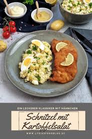 Hahnchen Schnitzel Mit Kartoffelsalat Lydiasfoodblog Rezept Kartoffelsalat Hahnchen Schnitzel Rezepte