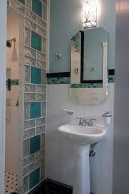 They're especially good in kitchens and bathrooms, as they stand up well to grease and humidity. Multi Patterned Glass Block Shower Wall With Color In San Diego California Beach Style Bathroom San Diego By Innovate Building Solutions Houzz