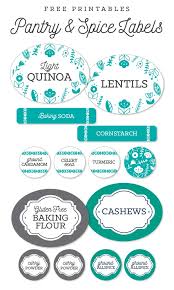 Teal and beige watercolor water bottle label. Spice Jar Labels Worldlabel Blog
