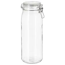 Korken Jar With Lid Clear Glass Height 12 Diameter 4 3 8 Ikea Food Storage Organization Food Storage Containers Food Jar