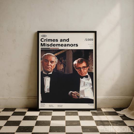 Crimes and Misdemeanors Vintage Movie Poster | Woody Allen | Retro Movie  Wall Art | Minimalist Wall Decor - Etsy