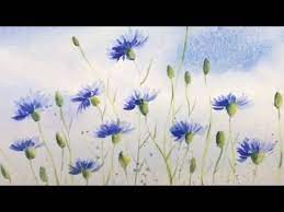 Fun Step By Step Watercolour Tutorial Of Cornflowers Youtube Watercolor Flowers Tutorial Watercolour Tutorials Watercolor Flowers Paintings