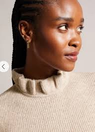 Ted Baker London Pipalee Ruffle Rib Sweater In Camel Size 5