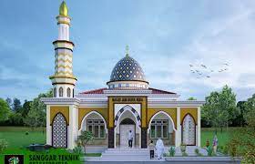 Masjid ini memiliki ruang untuk berwudhu disebelah kanan dan kiri. Gambar Masjid Modern 10 X 10 Meter Teras 2 Meter Sanggar Teknik