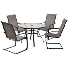 Mainstays Bristol Springs Outdoor Patio Dining Set 5 Piece Metal With Round Table Walmart Com In 2020 Round Table And Chairs Patio Dining Set Dining Furniture Sets