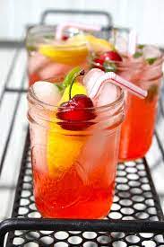 Summer Cocktail Recipe Sweet Sour Cherry Sparkler Recipe Summer Cocktail Recipes Flavored Water Water Recipes