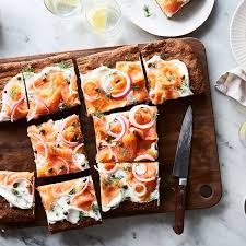 Pumpernickel Focaccia With Lox Schmear Recipe On Food52 Recipe In 2020 Schmear Recipe Recipes Lox Recipe