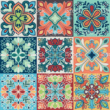 Seamless Vector Tile Pattern Colorful Lisbon Mediterranean Floral Tile Patterns Mosaic Patterns Turkish Pattern