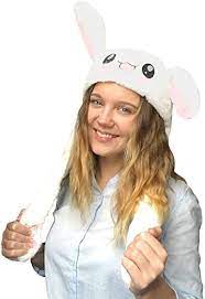 Amazon Com Jsver Bunny Hat Rabbit Hat Ear Moving Cute Pets Unisex Plush Animal Hats Jumping Hat Rabbit Cap With Moving Plush Animals Rabbit Hat Animal Hats