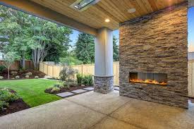 A patio featuring its own dining and kitchen area, retractable awnings and a refreshing pool gives homeowner almost no reason to ever go inside. 1 070 Patio Fireplace Photos Free Royalty Free Stock Photos From Dreamstime