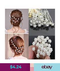 Hair Accessories 20pcs Wedding Bridal Hair Pins Faux Pearl Flower Crystal Bridesmaid Hair Cl Flower Hair Accessories Bridesmaid Hair Clips Wedding Hair Flowers