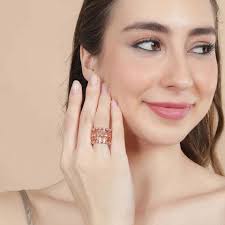 Hannah Silveria 2 in 1 Hannah Ring Comes Bangle Sterling Silver Cubic  Zirconia Platinum Plated Ring Price in India