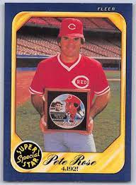 1986 PETE ROSE - Fleer SUPER STAR Baseball Card # 628 - CINCINNATI REDS |  eBay