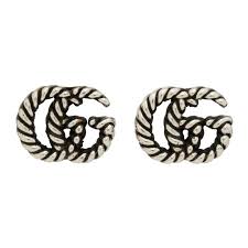 Gucci Silver Gg Marmont Chain Earrings The Fashionisto Treat yourself to gucci's 18k gold logo earrings. gucci silver gg marmont chain earrings