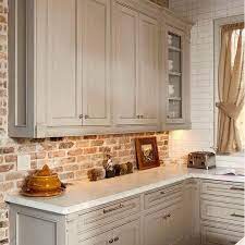 A longer tile in a traditional staggered brick does feel a bit more modern though like in this bathroom by elena calabrese. 35 Top Tips Of White Subway Tile Kitchen Backsplash Farmhouse Back Splashes Apikho Antique White Kitchen Antique White Kitchen Cabinets White Kitchen Rustic