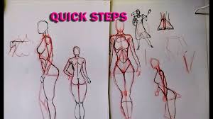This is how i go about drawing a female body and i hope this helps! Quick Steps To Draw The Female Body Youtube
