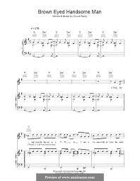 Brown Eyed Handsome Man By C Berry Sheet Music On Musicaneo