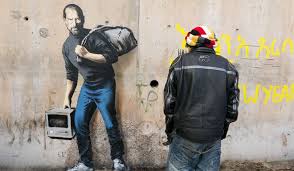 Read about the small bird that had big impact it all started with banksy. Banksy Gives The Syrian Refugee Crisis A New Face Steve Jobs