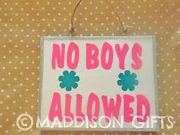 No Boys Allowed Kids Bedroom Door Plaque Keep Out Girls Wall Hanging Sign Bedroom Door Signs Childrens Gifts Bedroom Doors