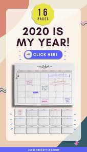 2021 Calendar Printable Planner January 2021 December 2021 Etsy Printable Planner Calendar Printables Planner