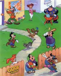 I M Guessing This Is An Old Poster Or Advert For Goof Troop Funny How There Are Two Maxs And Two P J S Lol Goofy Movie Goofy Disney Goof Troop
