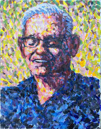 In the last Acrylic painting class I taught for the Farmington Hills  Special Services Department, we did a couple classes devoted to doing a  portrait. I did some practicing before we did