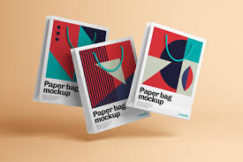 Download Paper Bag Mockup 10 Sets In Packaging Mockups On Yellow Images Creative Store PSD Mockup Templates