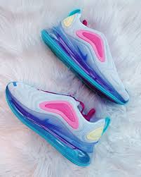 The Air Max 720 Featuring Pop Colorways Like Cotton Candy Is For Women 39 S Wear And Is Combined With A Simple Dress Wit Nike Air Max Nike Air Shoes Nike Air