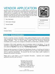 Vendor Information Form Luxury Vendor Registration Driverlayer Search Engine List Of Jobs Form Beaufort County