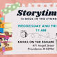 Storytime every Wednesday & Friday at 11AM