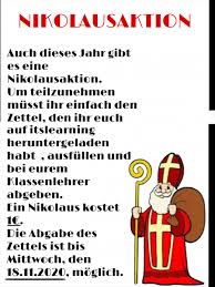 Dezember zu den kindern und jugendlichen in seit wann gibt es die tradition, dass der nikolaus am 06.12 kommt? Der Nikolaus Kommt Frauenlob Gymnasium Mainz