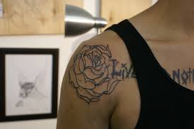Awesome realistic thorny rose tattoo for men hand. Chest Tattoo Fine Art For Bodies