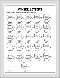 Winter Letters Tracing Letters Alphabet Mittens Winter Mittens Abcteach