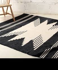 Black And White Woven Rug Large Woven Rug Rugs Woven Rug Home