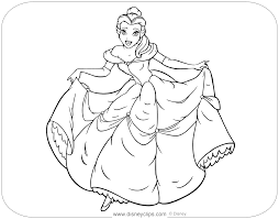Coloring pages of belle, beauty and the beast. Beauty And The Beast Coloring Pages Disneyclips Com