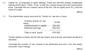 Solved 1.2 Capita Inc. Is Proposing A Rights Offering. There | Chegg.com