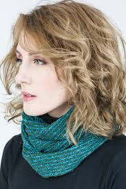 Infinity Scarf Orkney Snood Made by Bill Baber Knitwear in the Color  Evergreen Green and Blue in Irish Linen & Merino Wool