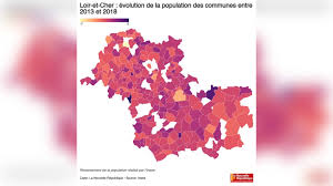 The icon links to further information about a selected place including its population structure (gender, age groups, age distribution, nationality, immigration). Carte Loir Et Cher La Population De Votre Commune A T Elle Augmente
