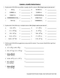 Scientific notation is a handy way to write very large and very small numbers. Chemistry Scientific Notation Practice 1 By Dan The Bio And Chem Man