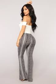Black And White Striped Flare Pants Outfit Brandy Print Flare Pants Multi Flare Pants Outfit Boho Flare Pants Boho Printed Flare Pants