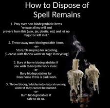 Dispose Spell Remains Candle Reading Wiccan Spell Book Spells Witchcraft