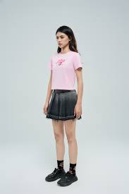 Chân váy mini JEANS INFINITEE 08 xếp ly