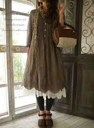 Layered Dresses And Skirts Are One Of My Favorite Looks Love This Olive And Cream Lace Dress So Pretty Mori Girl Fashion Mori Fashion Fashion