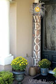 welcome sign using the silhouette machine mccall manor front porch decorating porch decorating front porch signs