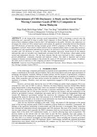 For the second semester of 2017, the full detailed list of the constituents of the klci is as follows. Determinants Of Csr Disclosure A Study On The Listed Fast Moving Consumer Goods Fmcg Companies In By Invention Journals Issuu