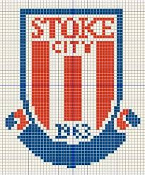 Stoke City Logo Cross Stitch Design Prosjekter Fotball Strikk