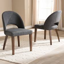Mick Dark Gray Upholstered Dining Chair Set Of 2 Dining Chairs Upholstered Dining Chairs Mid Century Upholstered Dining Chair