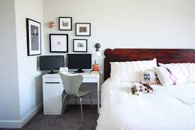 It's perfect for those who run their own business and they want to have everything at your fingertips. Small Office In Master Bedroom One Little Minute